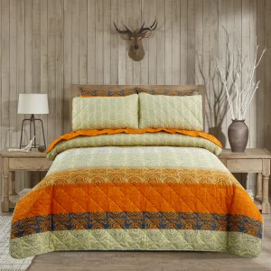 6 pcs quilted comforter set RG-C-51 king size with cotton comforter bed sheet and pillow covers
