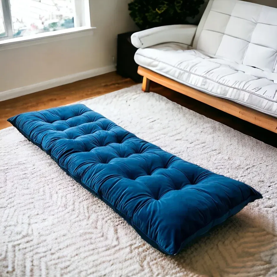 zink elvet sleeping floor mattress with memory foam and siliconized fiber 72x28 inches Lamzeen