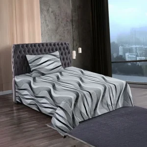 Pure cotton satin single bed sheet Design RG-131 with matching pillow cover
