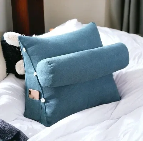 Triangular Back Rest Pillow – Velvet Sofa & Bed Cushion lamzeen (11)