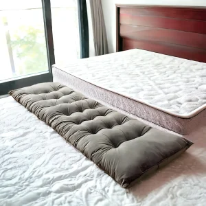gray elvet sleeping floor mattress with memory foam and siliconized fiber 72x28 inches Lamzeen