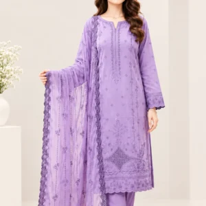 Heavy Embroidered Karandi 3 Piece Suit for Women – Winter Collection | LamZeen