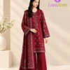 Premium Maroon Embroidered Khaddar 3-Piece Unstitched Winter Suit